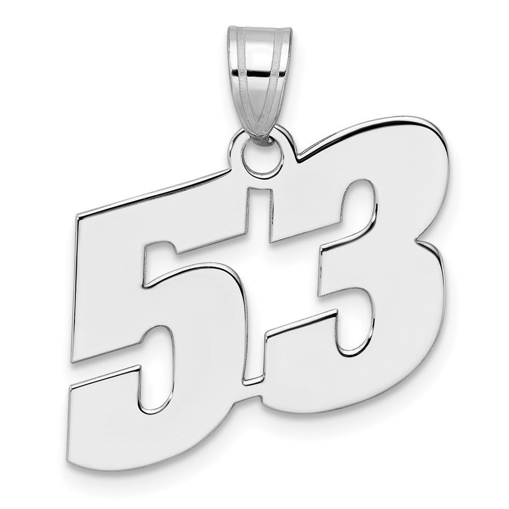 14kw Polished Block Number 53 Pendant