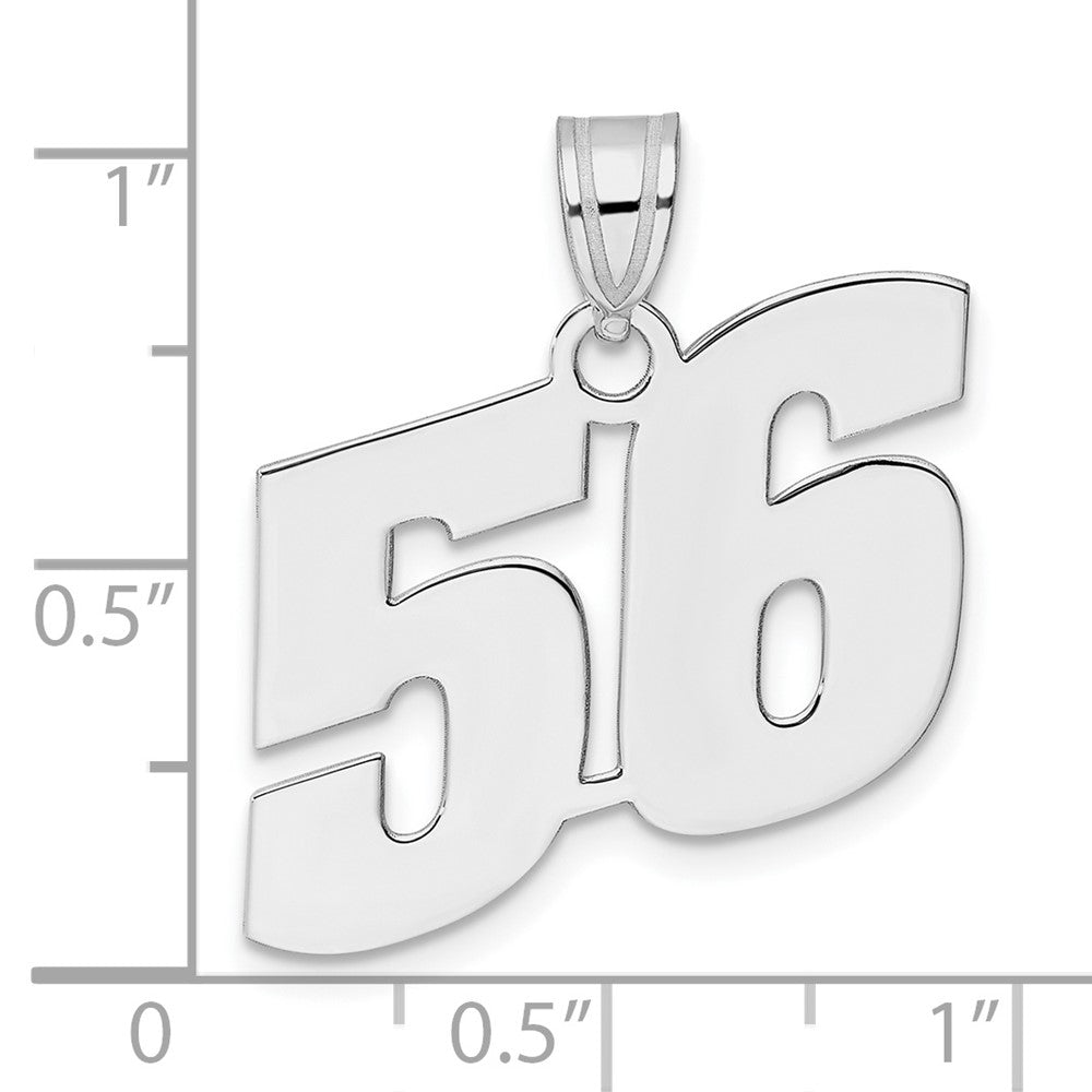 14kw Polished Block Number 56 Pendant