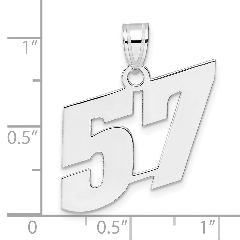 14kw Polished Block Number 57 Pendant