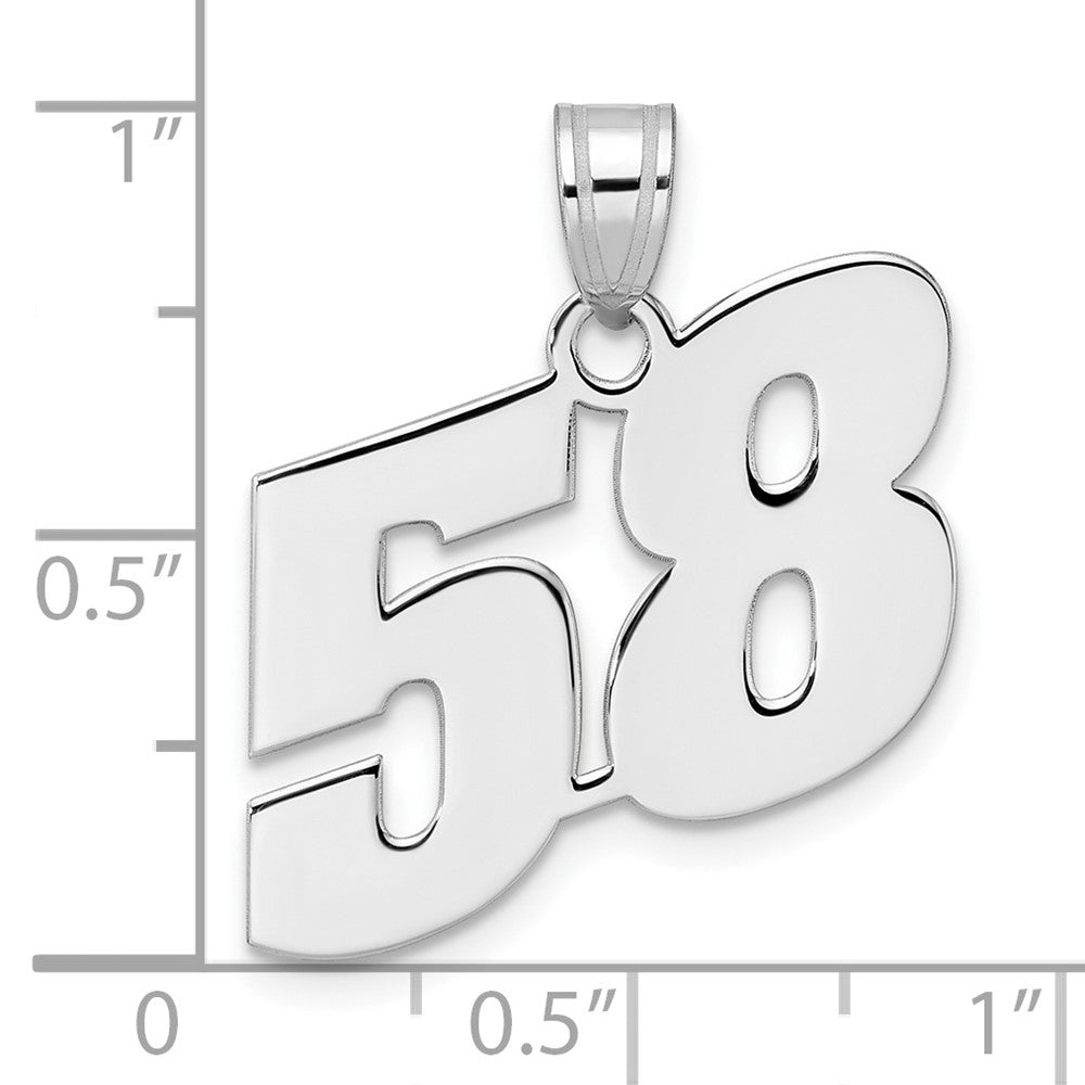 14kw Polished Block Number 58 Pendant