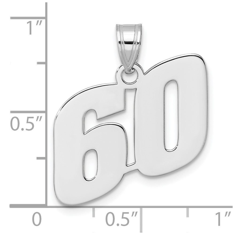 14kw Polished Block Number 60 Pendant