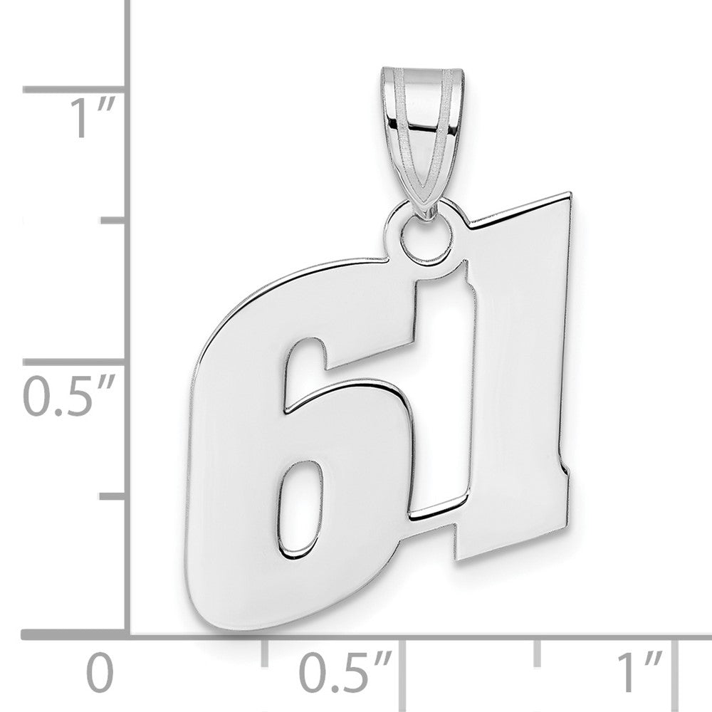 14kw Polished Block Number 61 Pendant
