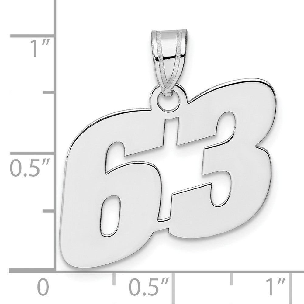 14kw Polished Block Number 63 Pendant