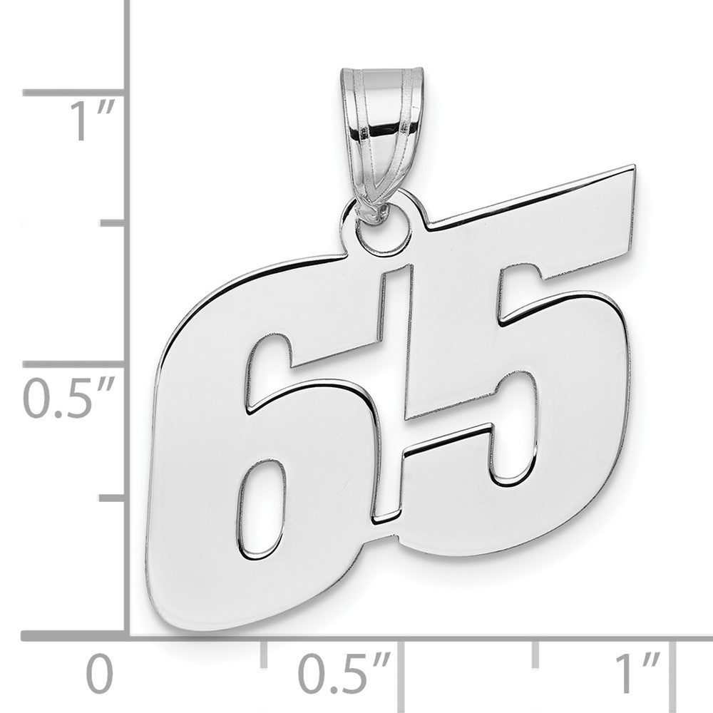 14kw Polished Block Number 65 Pendant