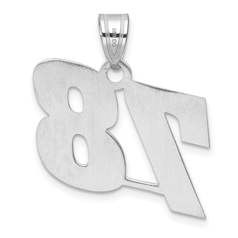 14kw Polished Block Number 78 Pendant