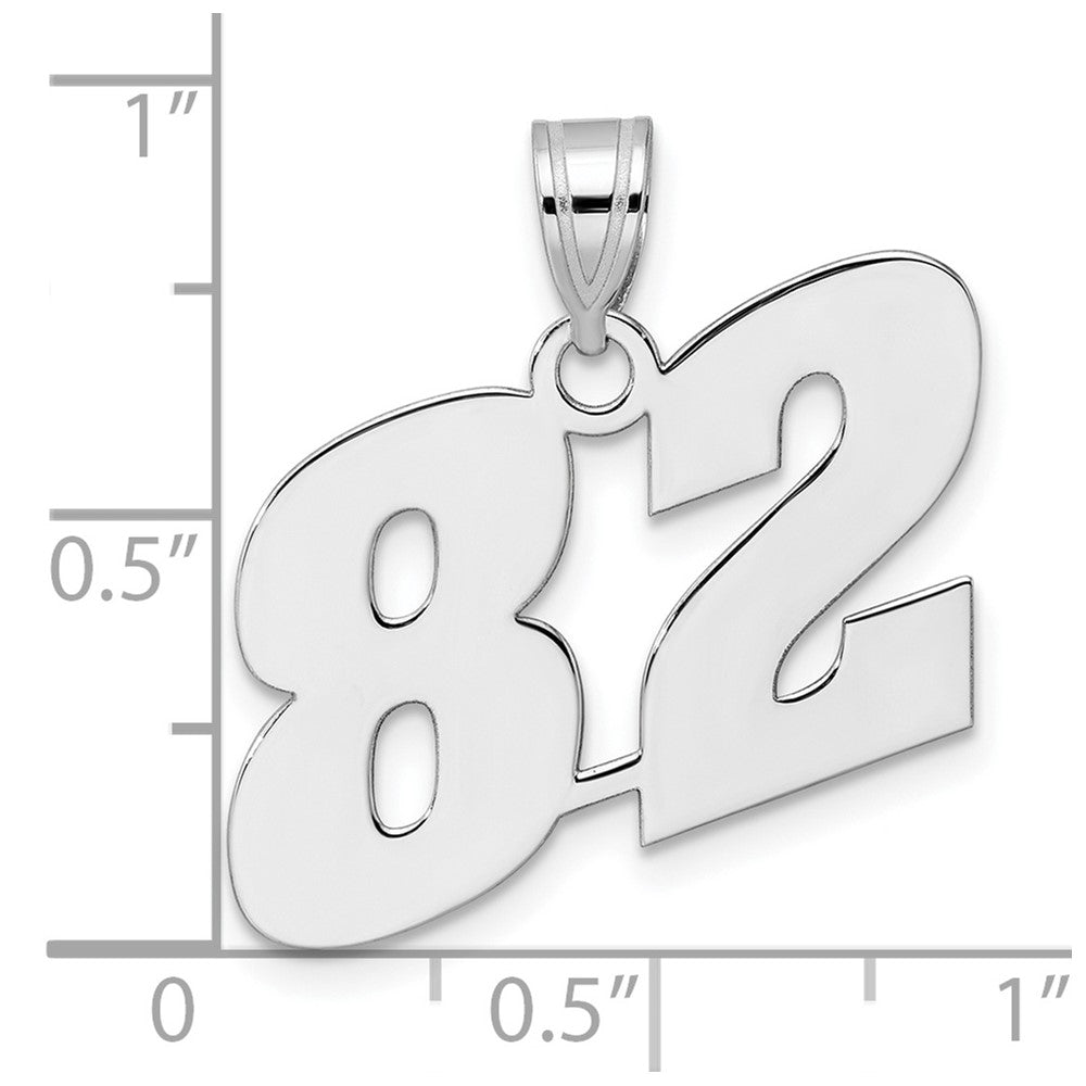 14kw Polished Block Number 82 Pendant