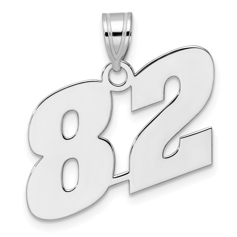 14kw Polished Block Number 82 Pendant