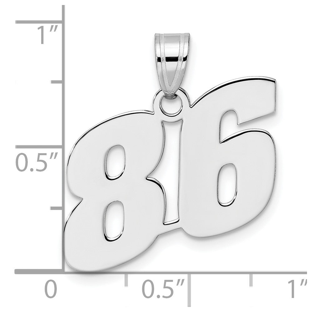 14kw Polished Block Number 86 Pendant