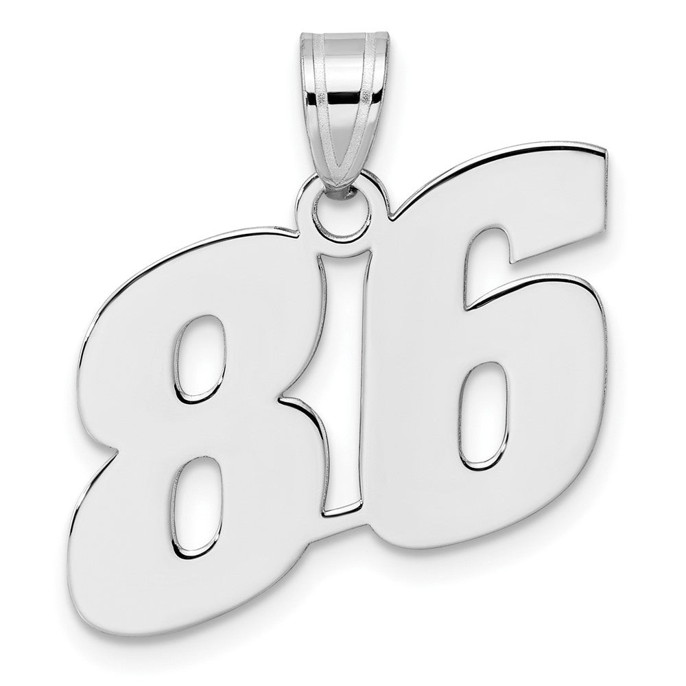 14kw Polished Block Number 86 Pendant