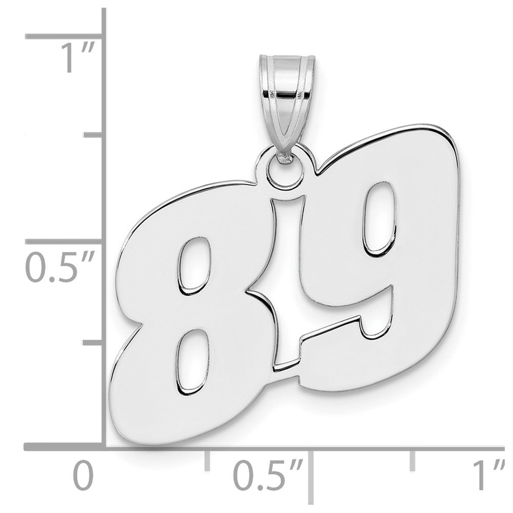 14kw Polished Block Number 89 Pendant