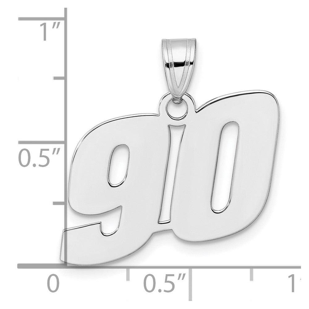 14kw Polished Block Number 90 Pendant