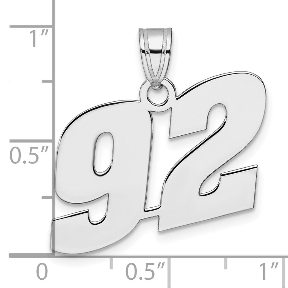 14kw Polished Block Number 92 Pendant