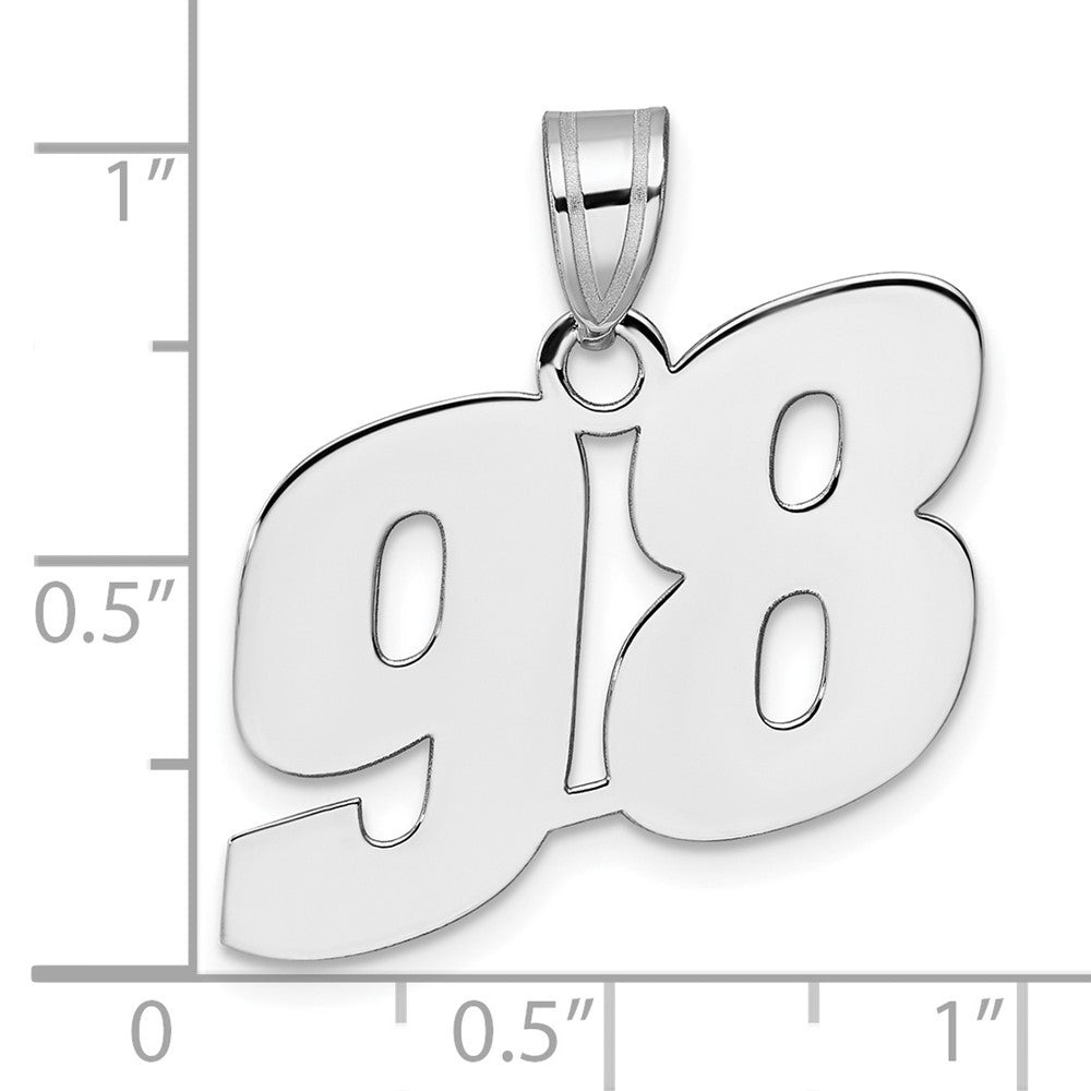 14kw Polished Block Number 98 Pendant