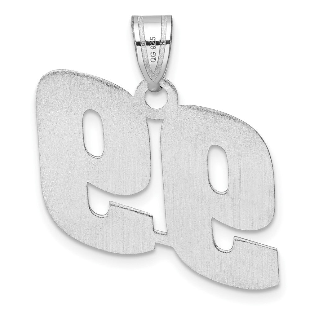 14kw Polished Block Number 99 Pendant