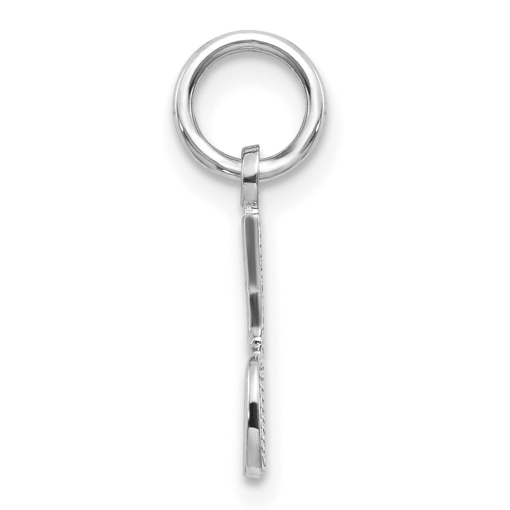 14k White Gold #1 DAD Charm