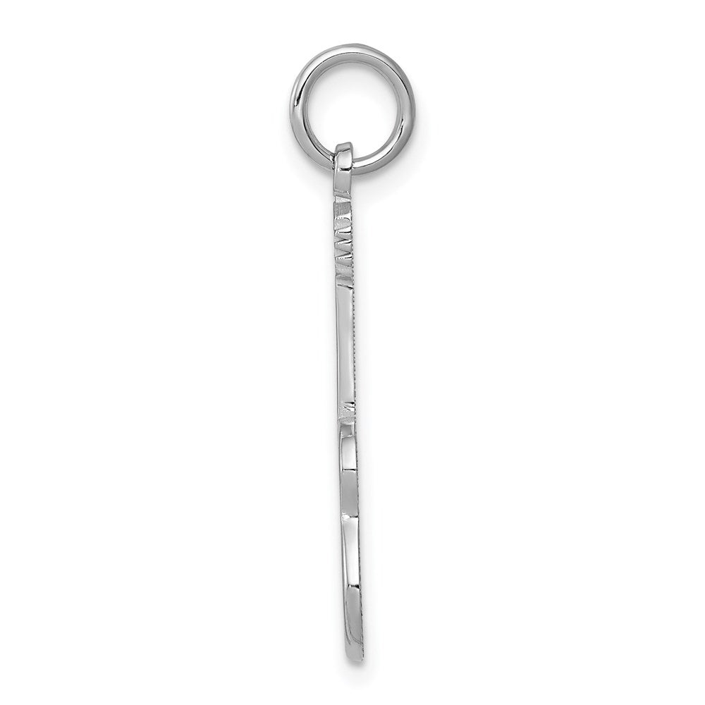 14k White Gold Guitar Charm