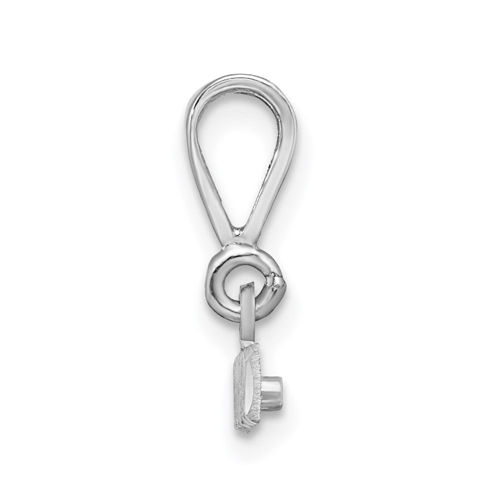 14kw Large Brushed Diamond Cut Number Top Charm