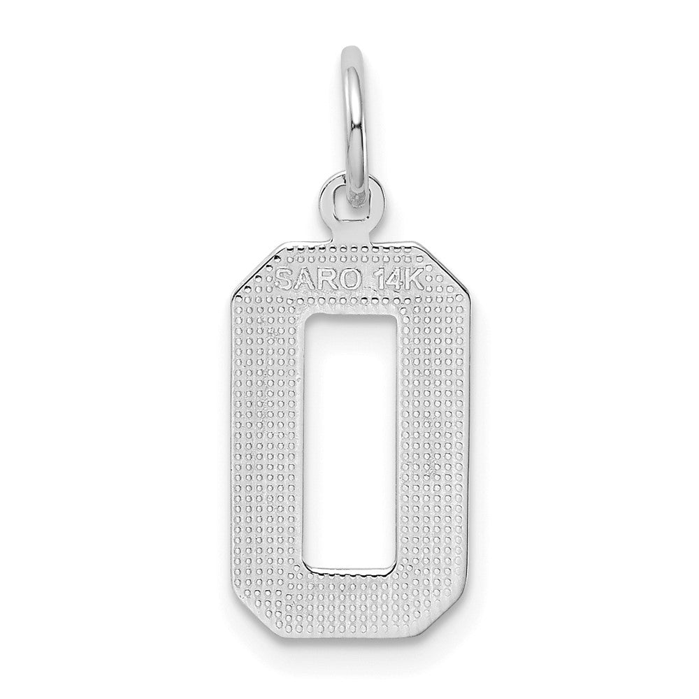 14kw Medium Polished Number 0 Charm