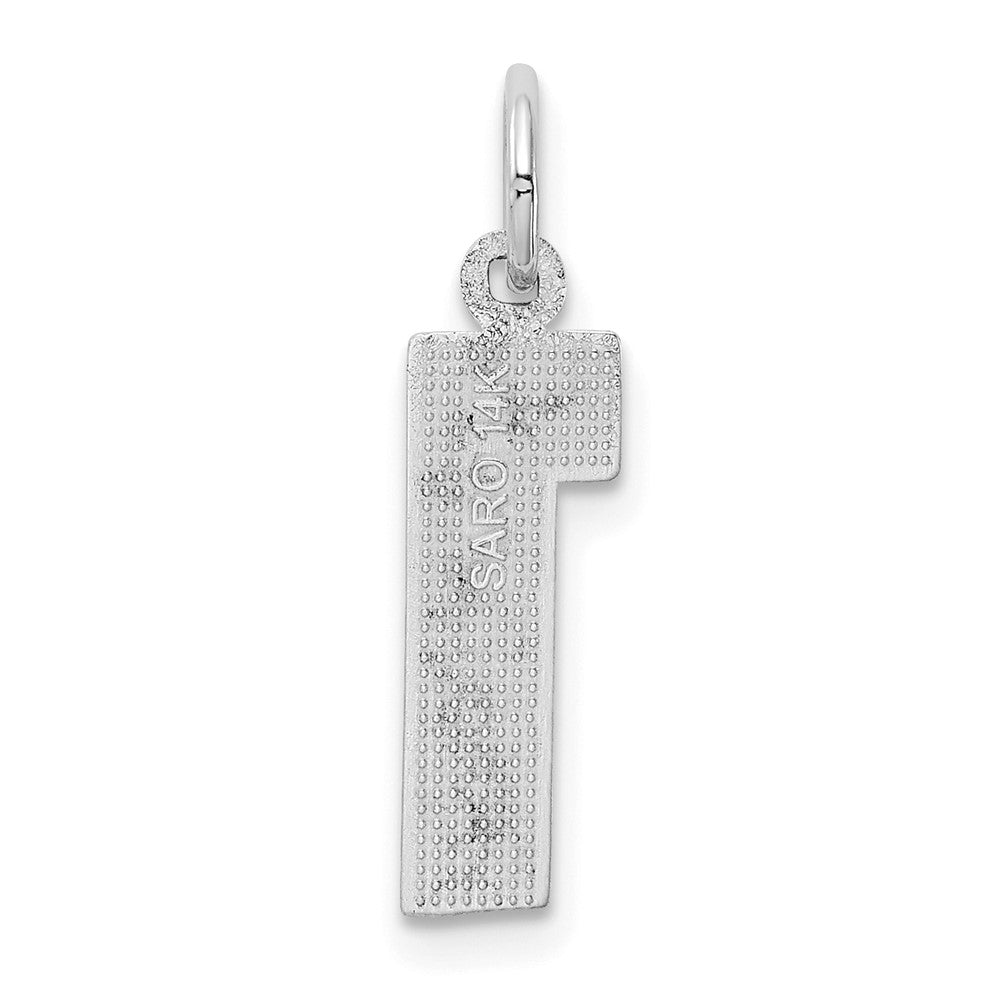 14kw Medium Polished Number 1 Charm