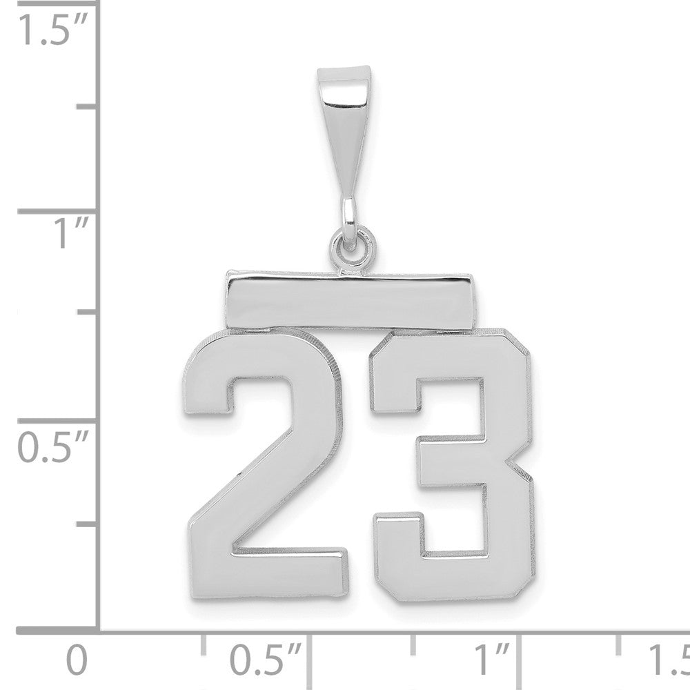 14kw Medium Polished Number 23 Charm