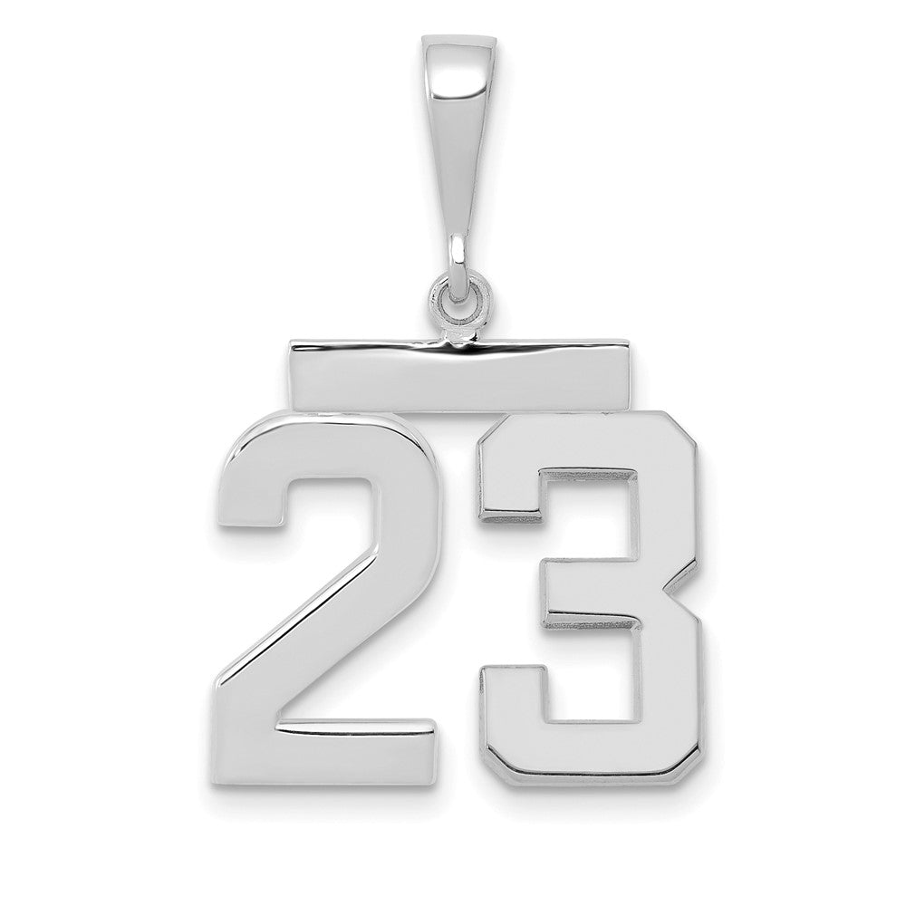 14kw Medium Polished Number 23 Charm