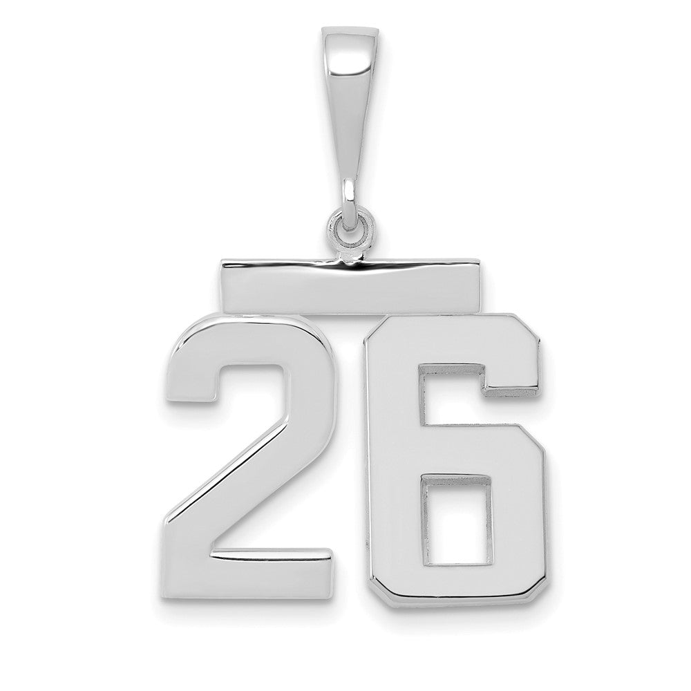 14kw Medium Polished Number 26 Charm