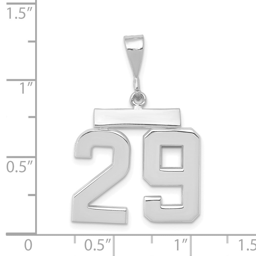 14kw Medium Polished Number 29 Charm