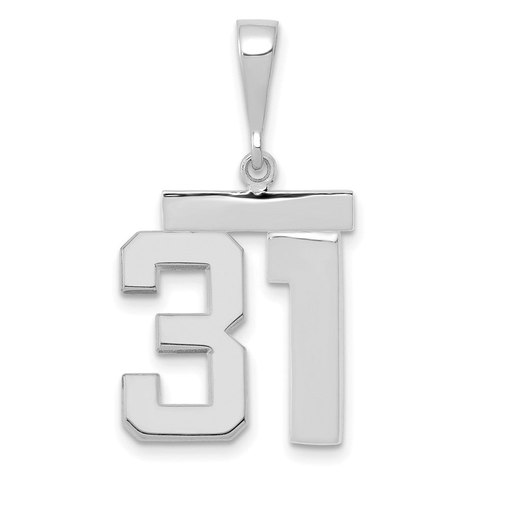 14kw Medium Polished Number 31 Charm