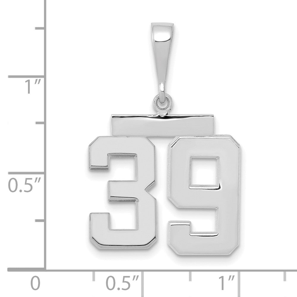 14kw Medium Polished Number 39 Charm