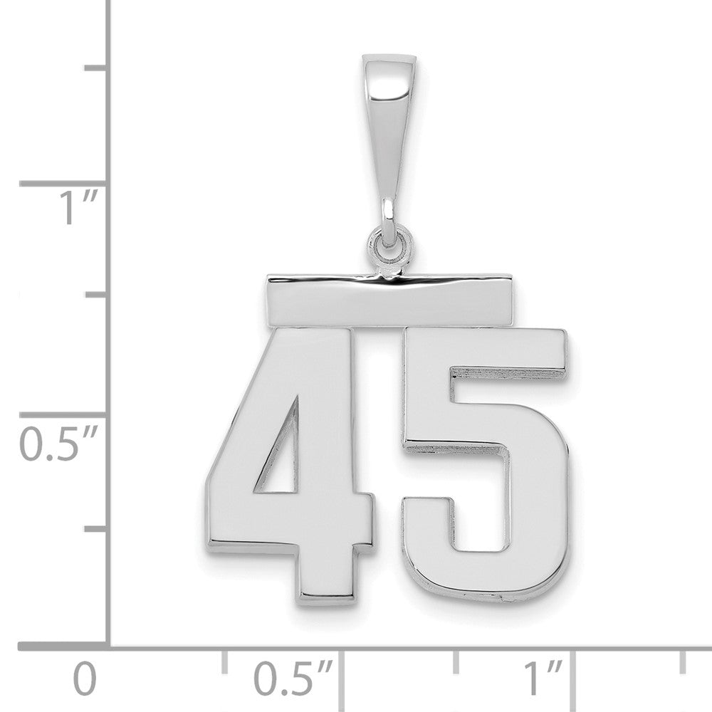 14kw Medium Polished Number 45 Charm