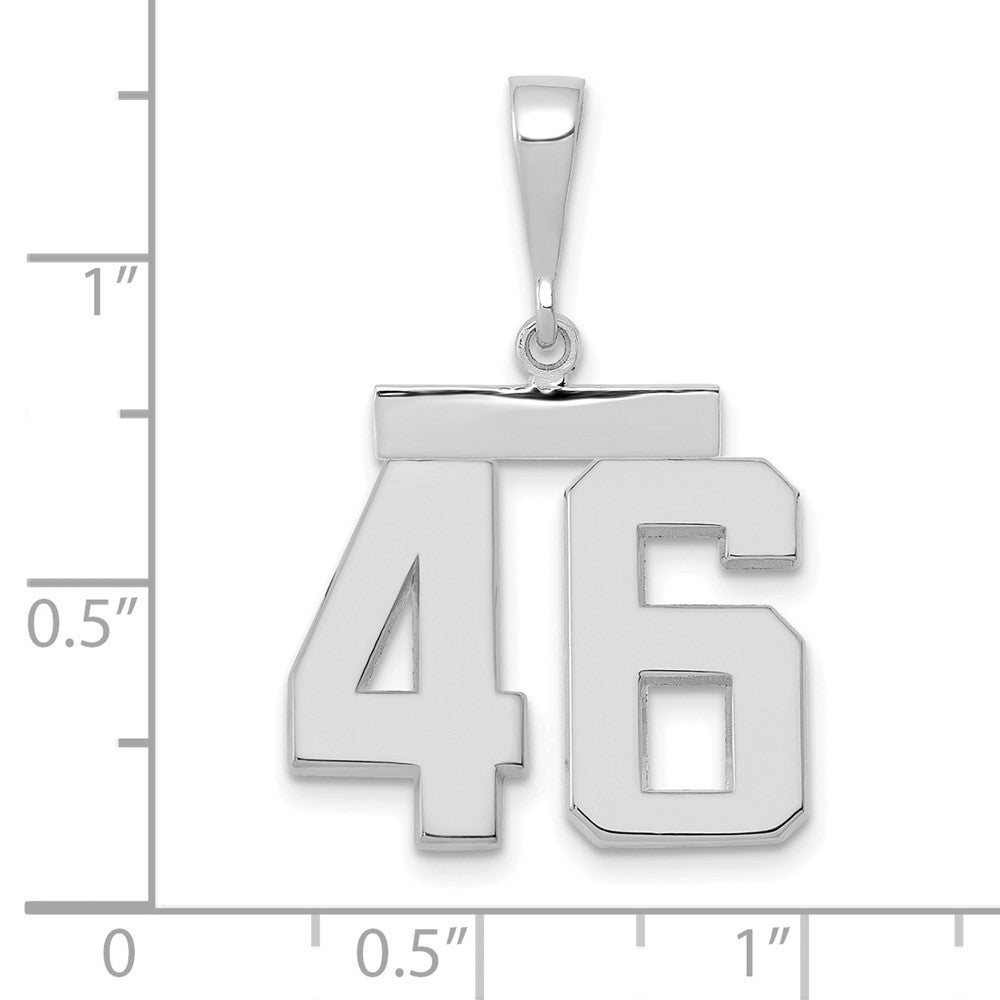 14kw Medium Polished Number 46 Charm