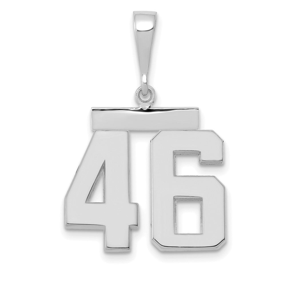 14kw Medium Polished Number 46 Charm