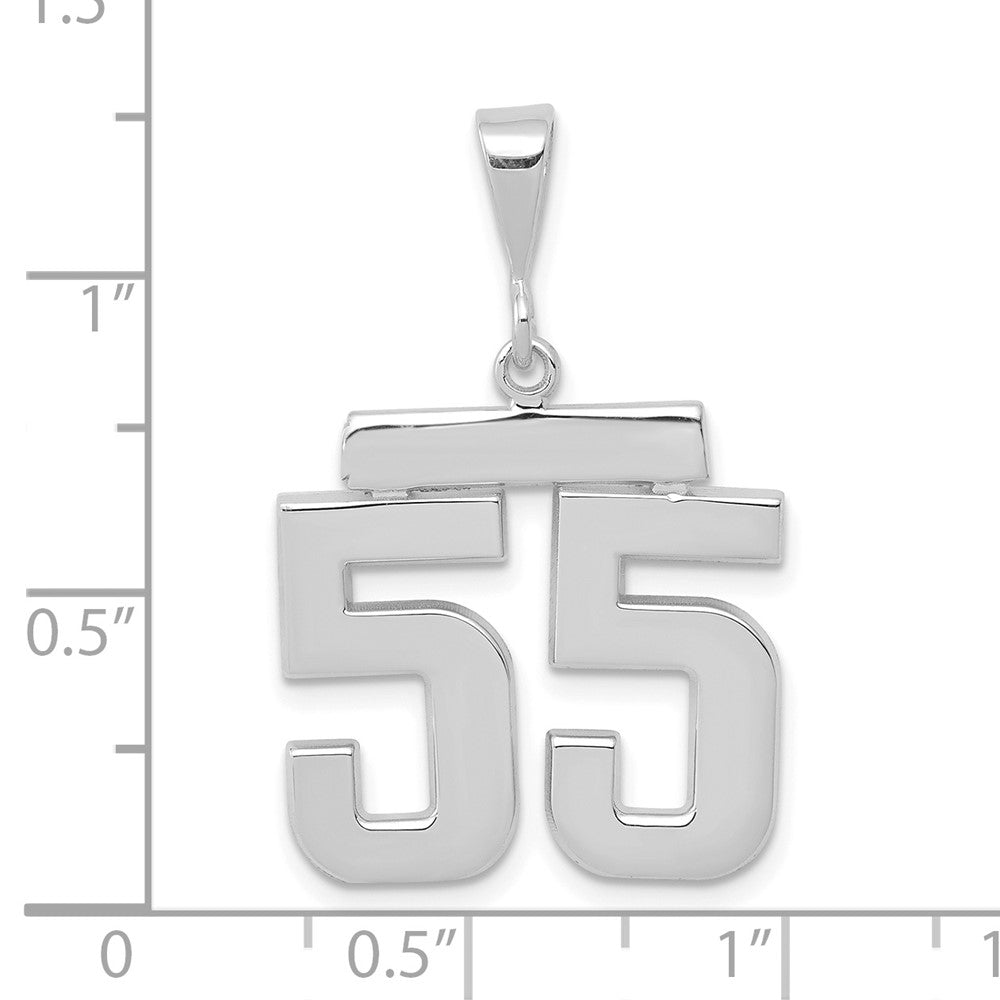 14kw Medium Polished Number 55 Charm