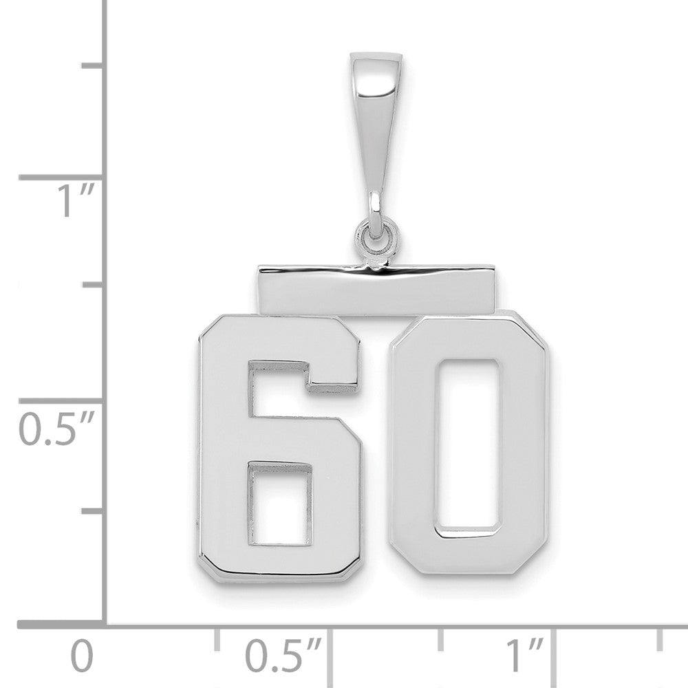 14kw Medium Polished Number 60 Charm