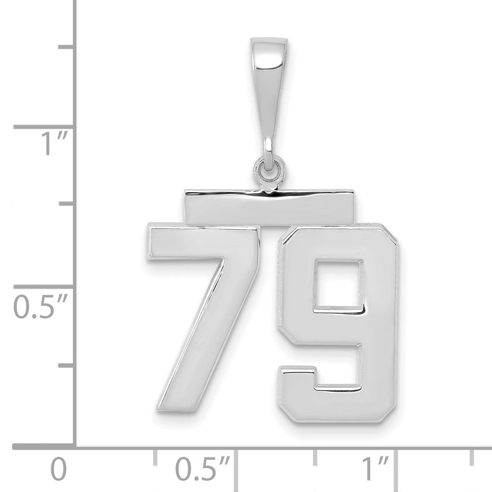 14kw Medium Polished Number 79 Charm