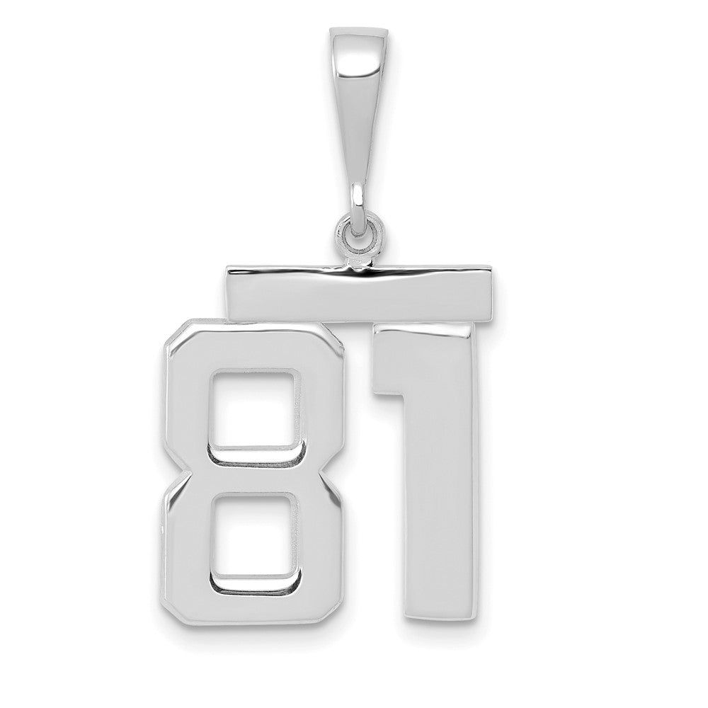 14kw Medium Polished Number 81 Charm