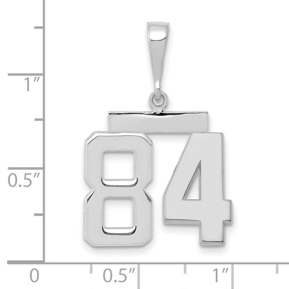 14kw Medium Polished Number 84 Charm