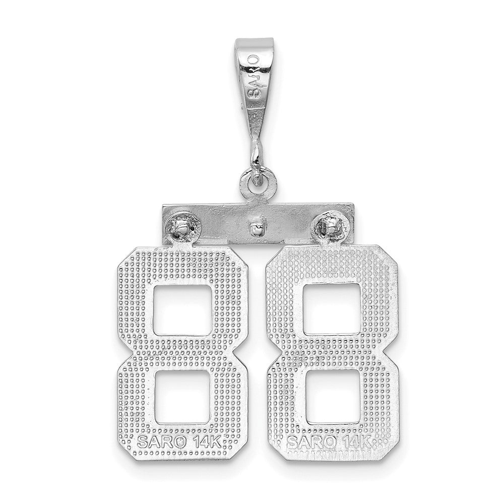 14kw Medium Polished Number 88 Charm