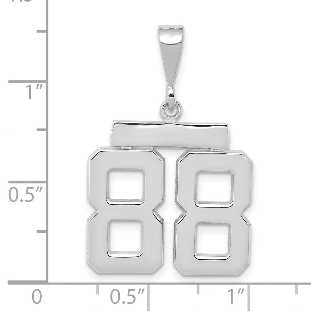 14kw Medium Polished Number 88 Charm