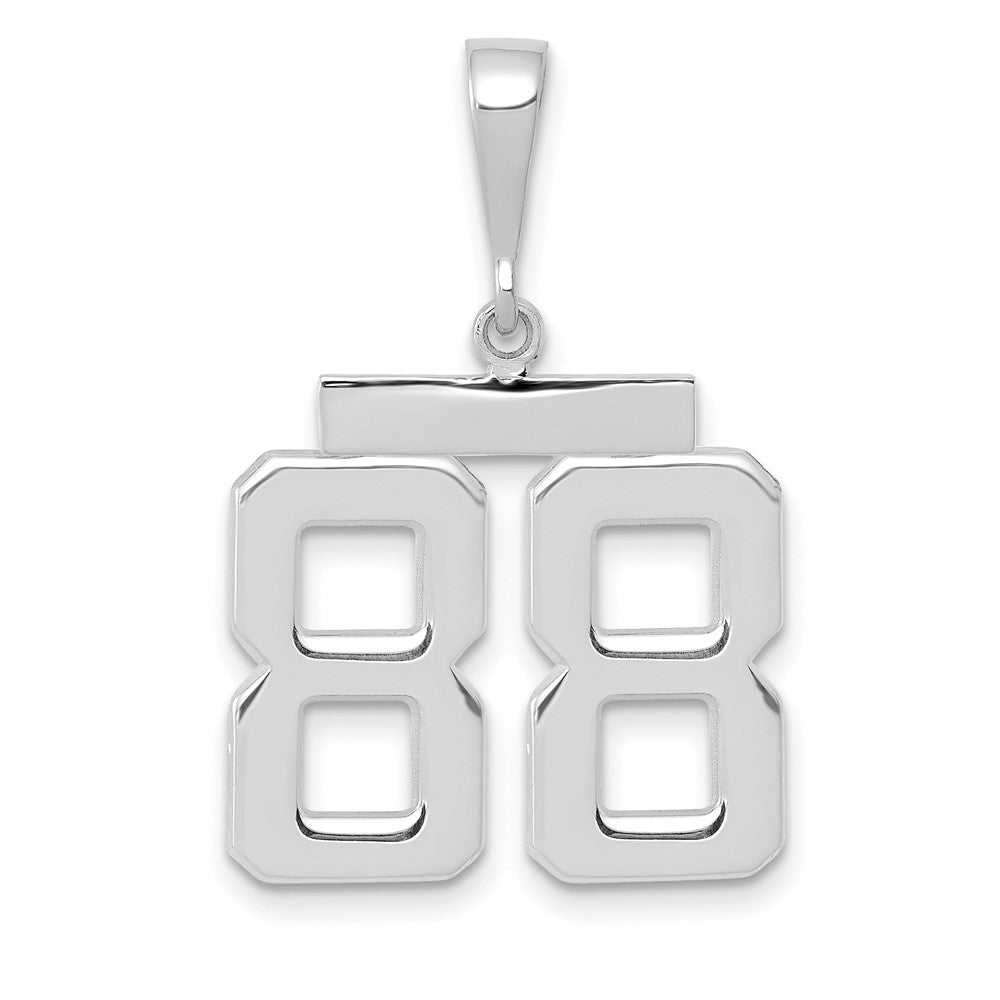 14kw Medium Polished Number 88 Charm