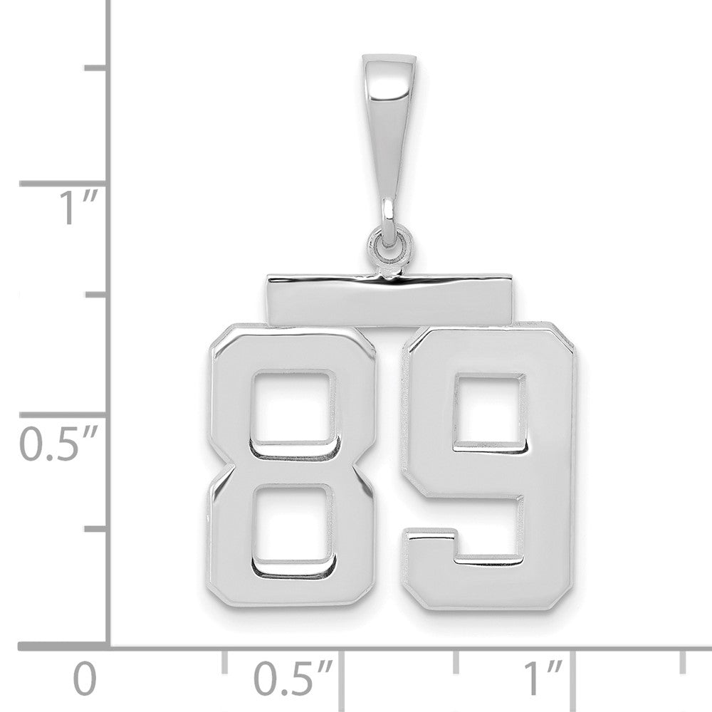 14kw Medium Polished Number 89 Charm