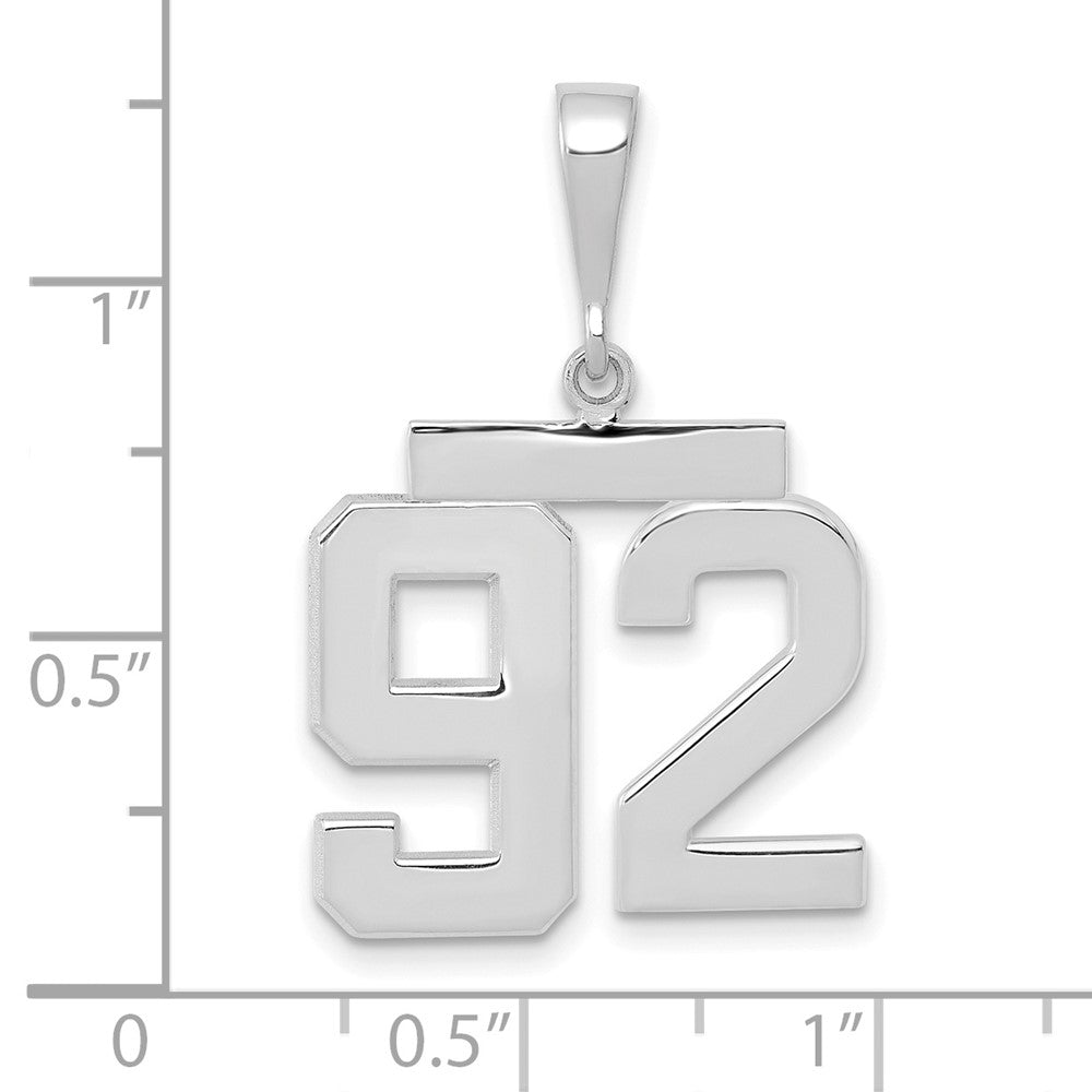 14kw Medium Polished Number 92 Charm