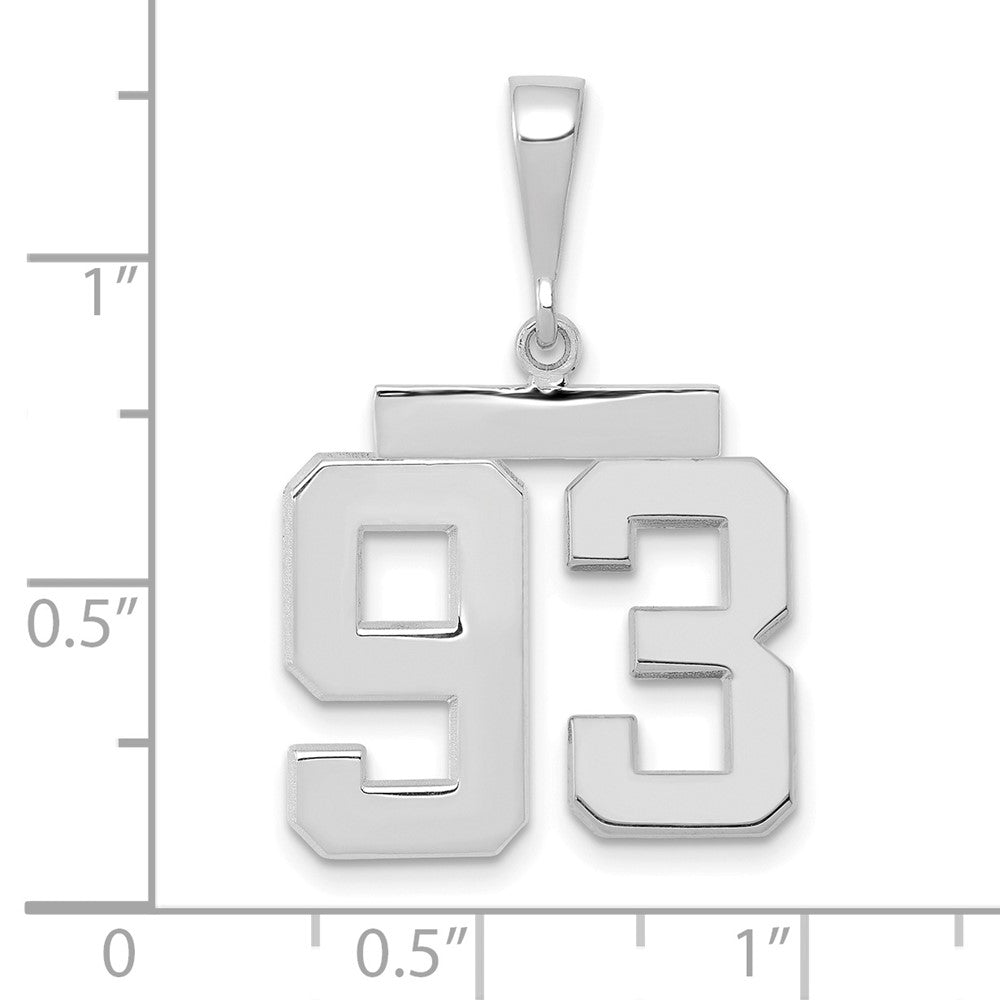 14kw Medium Polished Number 93 Charm