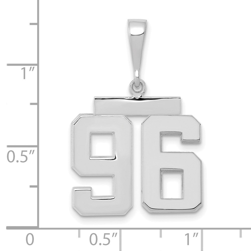 14kw Medium Polished Number 96 Charm