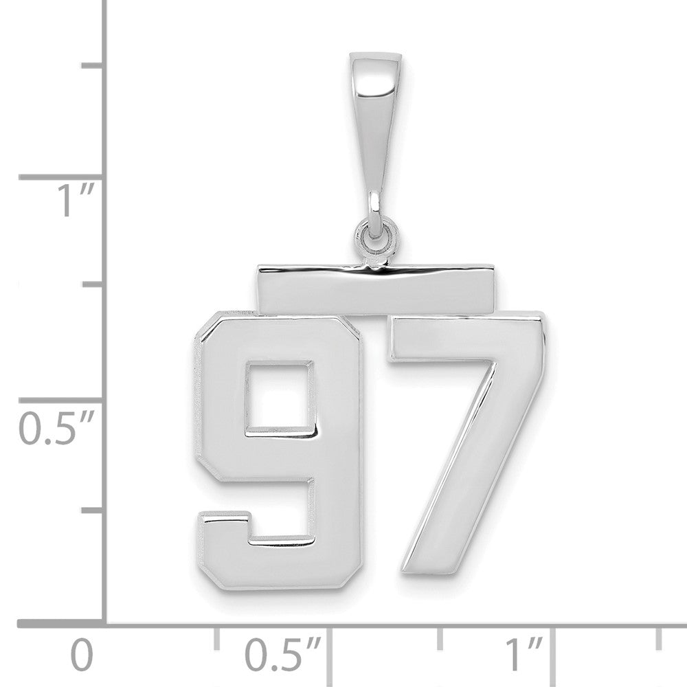 14kw Medium Polished Number 97 Charm
