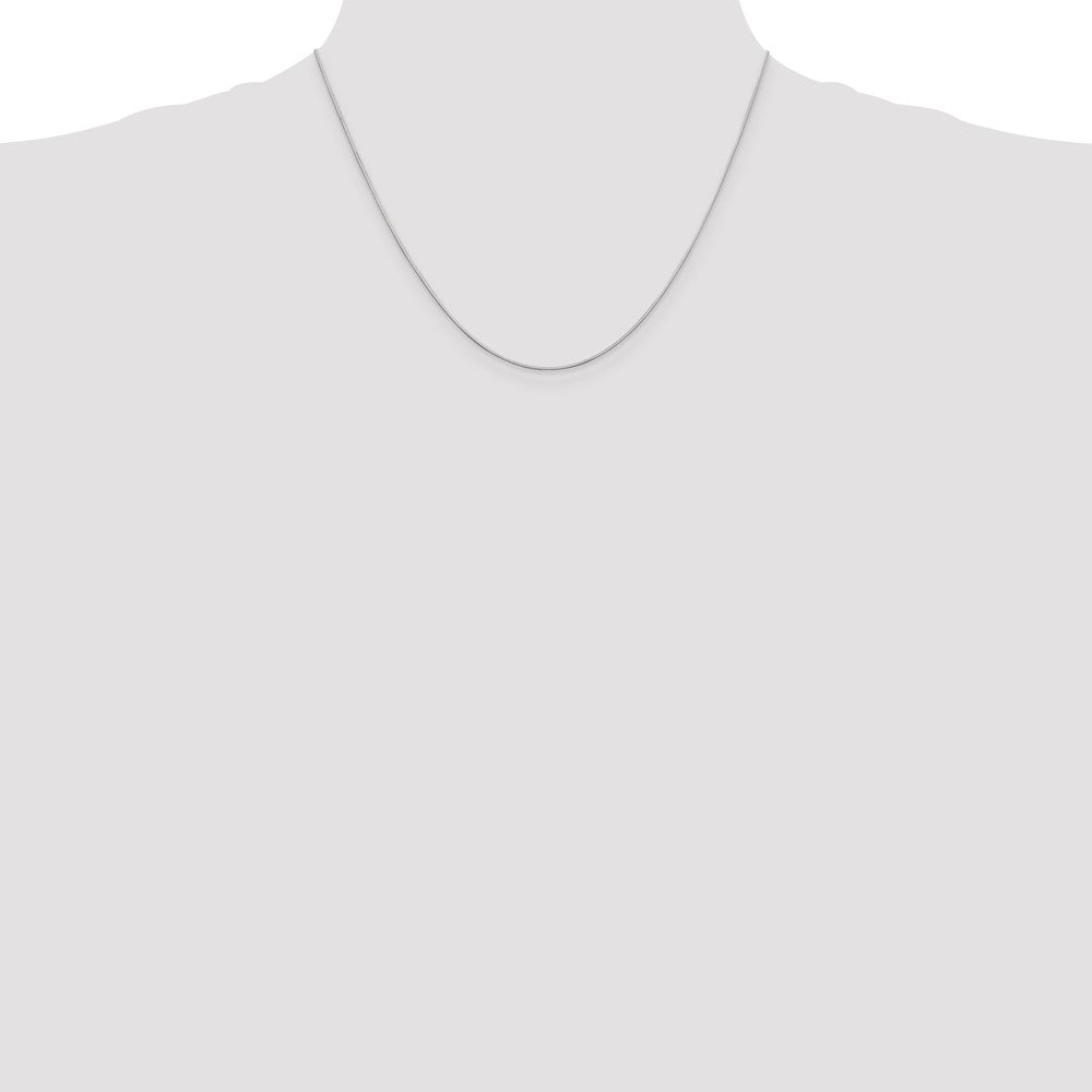 14K White Gold 18 inch .6mm Octagonal Snake with Lobster Clasp Chain