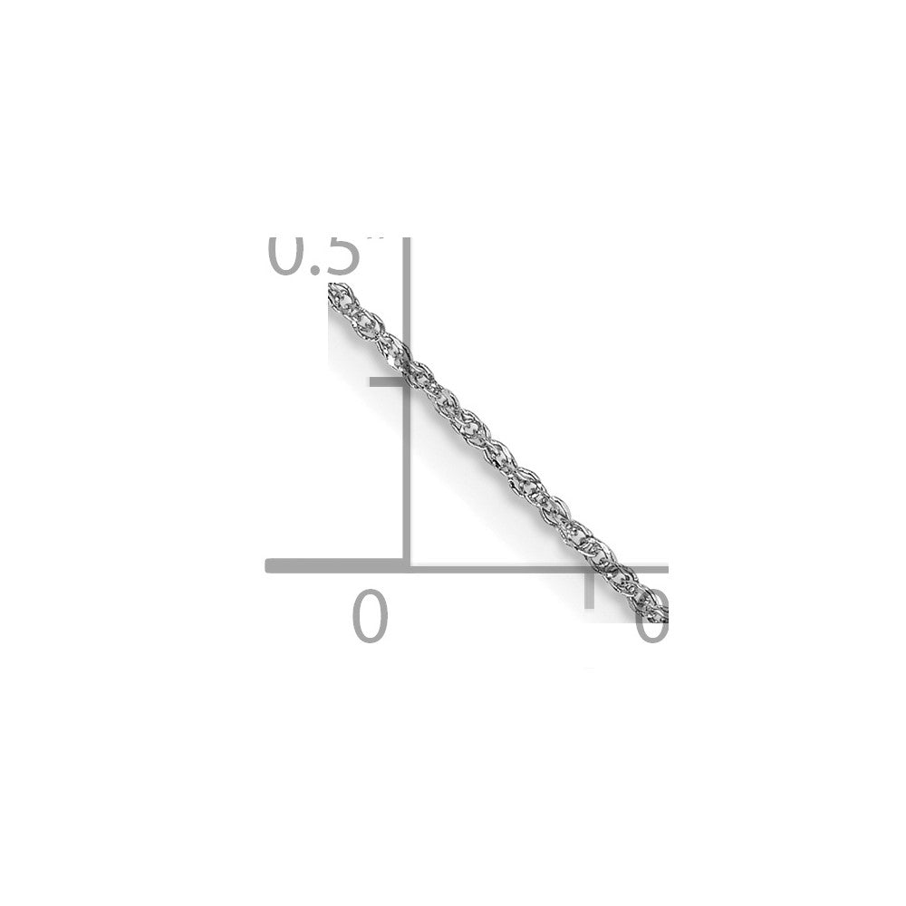 14K  White Gold 14 inch .70mm Ropa with Spring Ring Clasp Chain