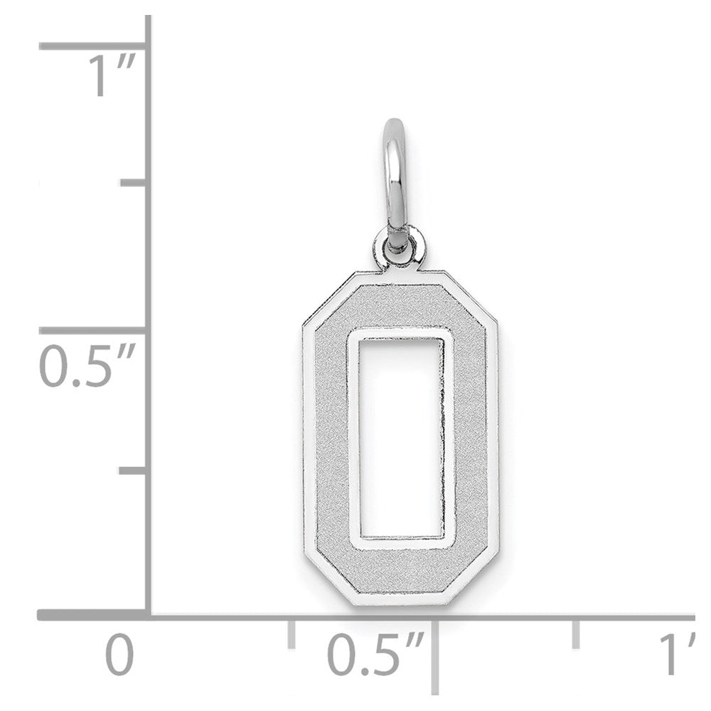 14kw Medium Satin Number 0 Charm