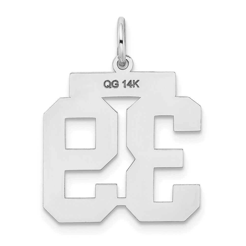 14kw Medium Satin Number 39 Charm