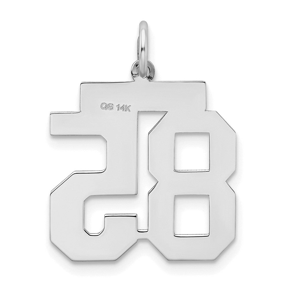 14kw Medium Satin Number 85 Charm